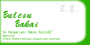bulcsu bakai business card